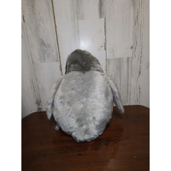 Unipak Penguin Plush 10” Realistic Fat Belly Gray White Black Stuffed Animal Toy - Picture 4 of 7